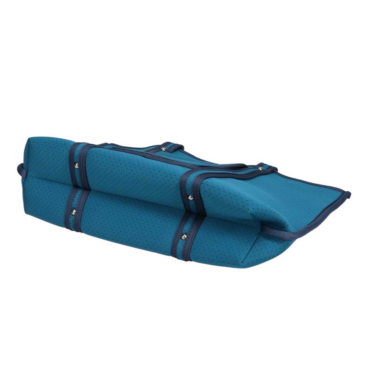 モデロ MODELLO　革のチャーム付き ウェットスーツ素材を使用した超軽量トートバッグ　DMLB105A BLUE FREE