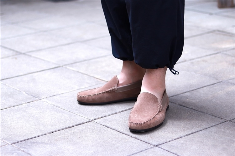 マドラス madras メタインソール meta insole ドライビングスリッポンシューズ M8614MT　スタッフ着用足元画像