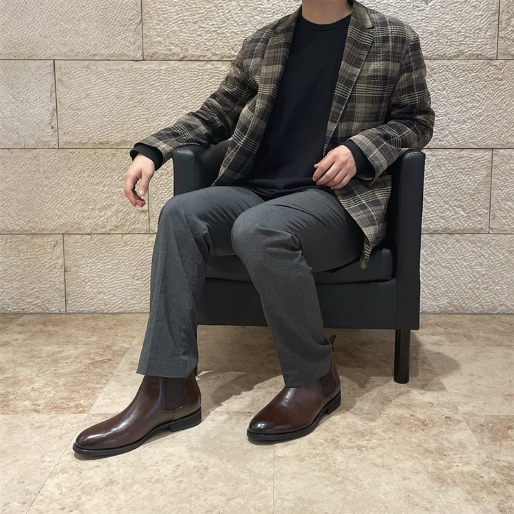 【GORE-TEX】 マドラスウォーク madras Walk 防水 防滑 4E 幅広 ドレスサイドゴアブーツ SPMW5909 dbr mens 25.0cm