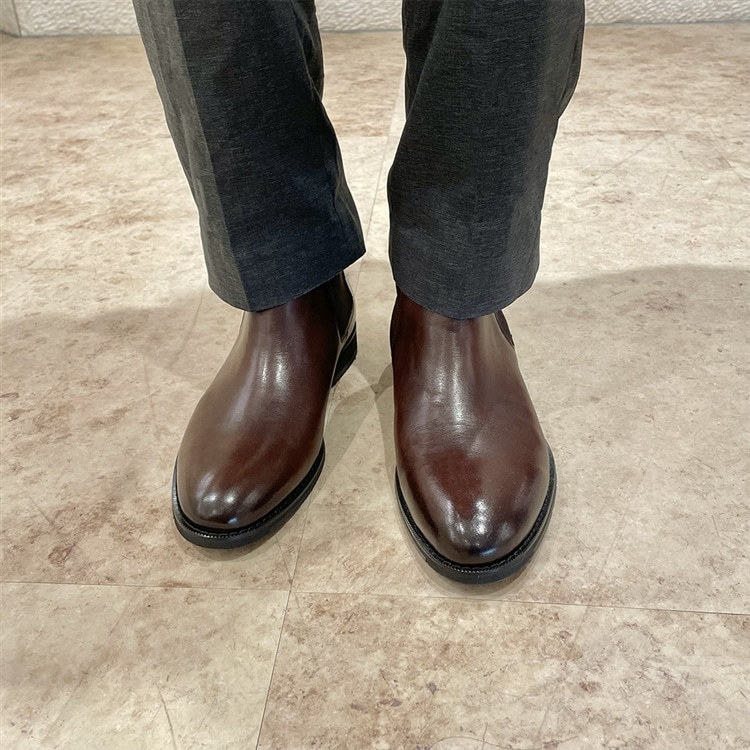 【GORE-TEX】 マドラスウォーク madras Walk 防水 防滑 4E 幅広 ドレスサイドゴアブーツ SPMW5909 dbr mens 25.0cm
