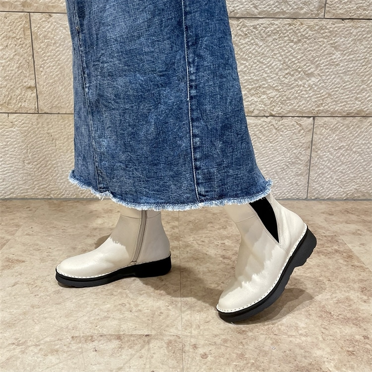 MODELLO ソフトサイドゴア ロングブーツ　DML7132 ivoc womens 23.0cm