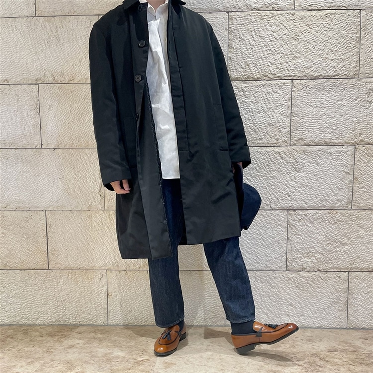 【抗ウイルス・抗菌加工】madras ドレスにも対応できる　バイカラーコンビネーション・タッセルスリッポンシューズ　M445 l-brown/navy mens 25.0
