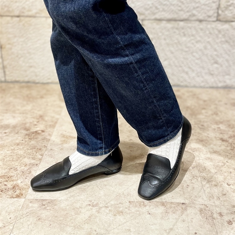 【抗ウイルス・抗菌加工】比類ないしなやかさと快適な履き心地が生まれる 『SOFURA』柔らかい足あたりと屈曲性を兼ね備えた スリッポンシューズ DML4501 black womens 23.0