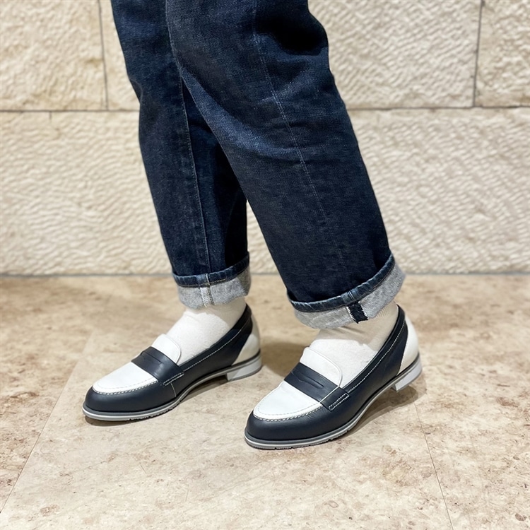 【GORE-TEX】 マドラスウォーク madras Walk 雨の日も安心♪レインローファーシューズ MWL1103 navy/c womens 23.0