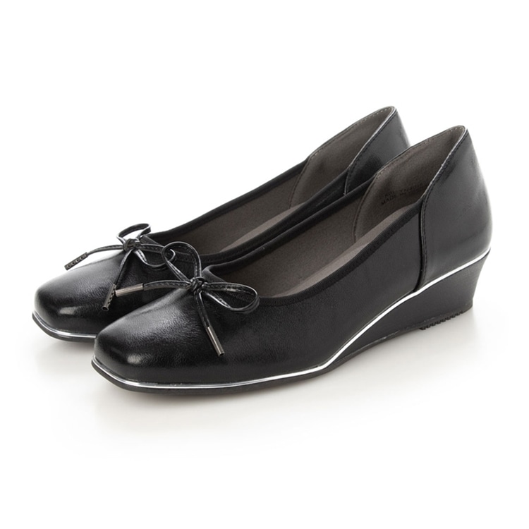 テーン tehen 柔らかアッパー♪１５カラーのベーシックリボンパンプス TN4016 black womens 23.0cm