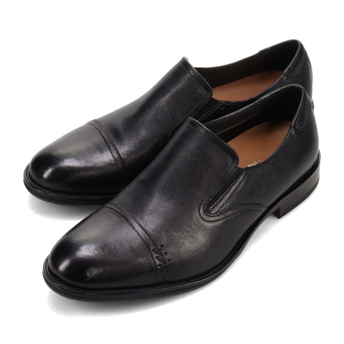 キャサリンハムネットロンドン KATHARINE HAMNETT LONDON ストレートチップサイドエラスティックスリッポンシューズ　34022 BLACK 25.0