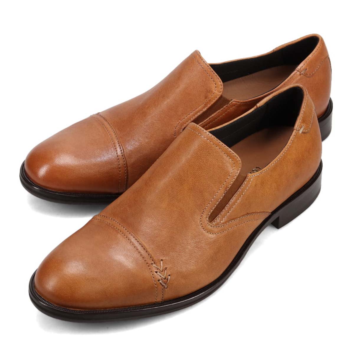 キャサリンハムネットロンドン KATHARINE HAMNETT LONDON ストレートチップサイドエラスティックスリッポンシューズ　34022 CAMEL 25.0