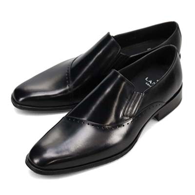 LANVIN COLLECTION スリッポンドレスシューズ 83525(25.0 BLACK