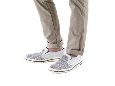 LANVIN en Bleu　スリッポンカジュアルシューズ  86470 WHITE 25.0