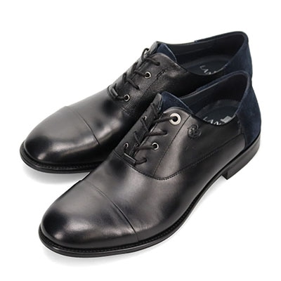 LANVIN en Bleu　アシンメトリーオックスフォード カジュアルシューズ　86482 BLACK 25.0