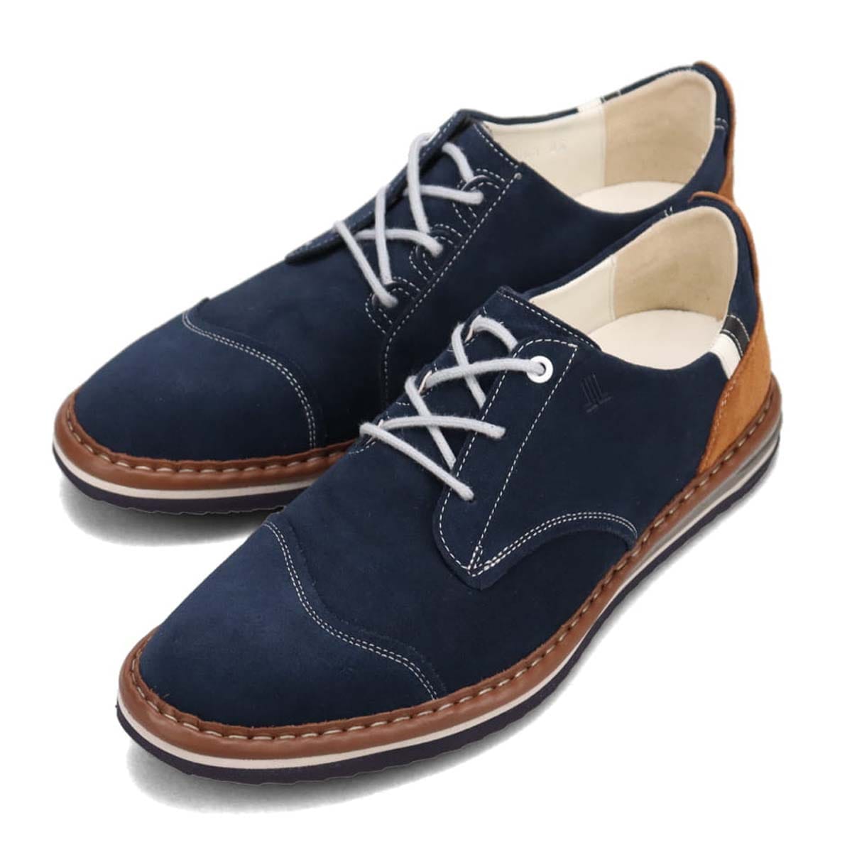 ランバンオンブルー LANVIN en Bleu  アシンメトリーレースアップシューズ　86563 NAVY 25.0