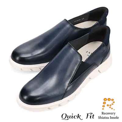 ランバンオンブルー LANVIN en Bleu 「Recovery Shiatsu Insole」搭載で指圧効果により血行をよくする。 クイックフィットスリッポンカジュアルシューズ　86580R NAVY 25.0