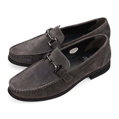 アビーロード ABBEY ROAD ビット金具付きスリッポンビジカジシューズ　AB9513 GRAY-SILKY 25.0