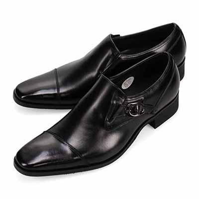 モデロ MODELLO 4ｃｍ４時間防水 ストレートチップスリッポンドレスシューズ　DM1605H BLACK 25.0