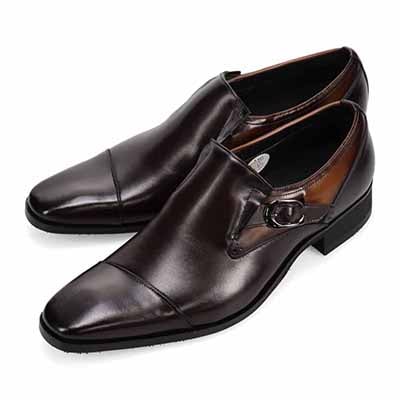 モデロ MODELLO 4ｃｍ４時間防水 ストレートチップスリッポンドレスシューズ　DM1605H D-BROWN/BROWN 25.0