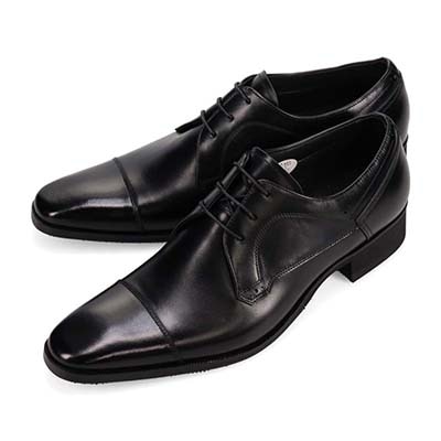 モデロ MODELLO 4ｃｍ４時間防水 外羽根ストレートチップドレスシューズ　DM1606H BLACK 25.0