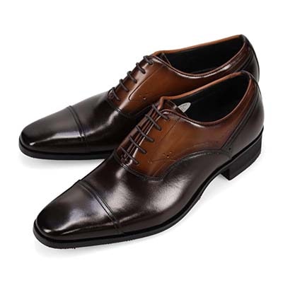 モデロ MODELLO 4ｃｍ４時間防水 内羽根ストレートチップドレスシューズ　DM1607H D-BROWN/BROWN 25.0