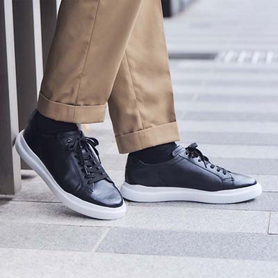 モデロ MODELLO レースアップカジュアルレザースニーカー　DM2751 BLACK 25.0