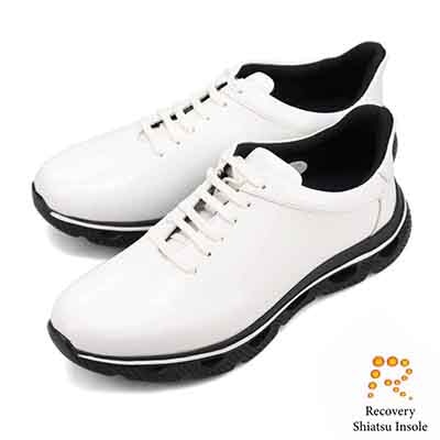 モデロ MODELLO 「Recovery Shiatsu Insole」搭載で指圧効果により血行をよくする。 レザースニーカー　DM3342R WHITE 25.0