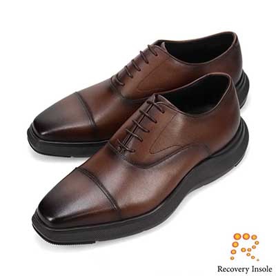 モデロ MODELLO 「リカバリーインソール」搭載で指圧効果により血行を115％促進。内羽根ストレートチップドレスカジュアルシューズ　DM3351R BROWN 25.0