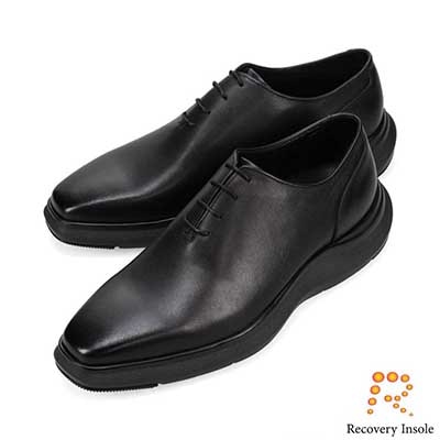 モデロ MODELLO 「リカバリーインソール」搭載で指圧効果により血行を115％促進。ホールカットドレスカジュアルシューズ　DM3352R BLACK 25.0