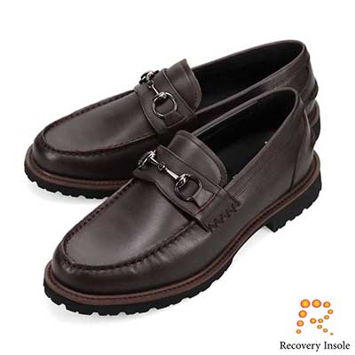 モデロ MODELLO 「リカバリーインソール」搭載で指圧効果により血行を115％促進。Recoveryビットローファー　DM5516R D-BROWN 25.0