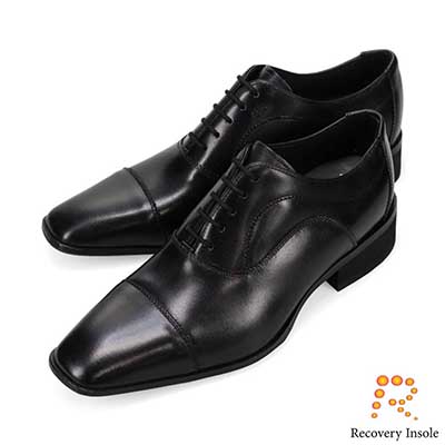 モデロ MODELLO 「リカバリーインソール」搭載で指圧効果により血行を115％促進。内羽根ストレートチップ ドレスシューズ　DM5519XR BLACK 25