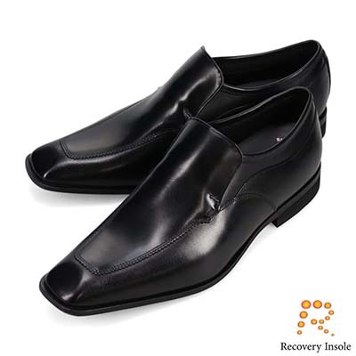 モデロ MODELLO 「リカバリーインソール」搭載で指圧効果により血行を115％促進。ユーチップスリッポンドレスシューズ　DM5522XR BLACK 25.0