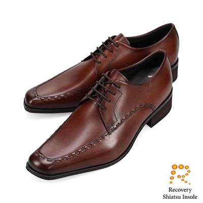 モデロ MODELLO 「Recovery Shiatsu Insole」搭載で指圧効果により血行を115％促進。ユーチップレースアップドレスシューズ　DM5524XR BROWN 25.0