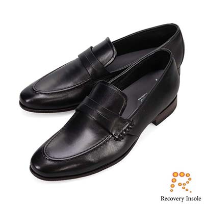 モデロ MODELLO 「リカバリーインソール」搭載で指圧効果により血行を115％促進。コインローファー　DM5529XR BLACK 25.0