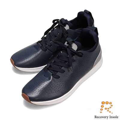 モデロ MODELLO 「リカバリーインソール」搭載で指圧効果により血行を115％促進。レースアップカジュアルシューズ　DM6517R NAVY M(25.0～25.5cm)