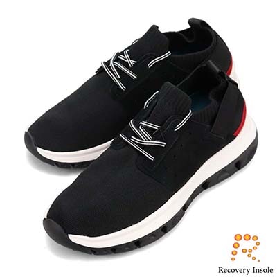 モデロ MODELLO 「リカバリーインソール」搭載で指圧効果により血行を115％促進。 レースアップカジュアルスニーカー　DM6522R BLACK M(25.0～25.5cm)