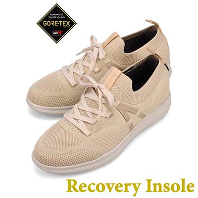 【GORE-TEX】モデロ MODELLO カジュアルニットスニーカー　DM6525GR BEIGE 25.0