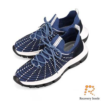 モデロ MODELLO 「リカバリーインソール」搭載で指圧効果により血行を115％促進。Recoveryメッシュニットスニーカー　DM6528R NAVY M