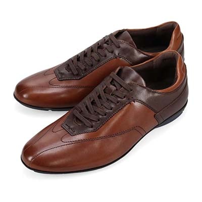 【抗菌消臭機能】モデロ MODELLO  さまざまなシーンに合わせやすい ドレスレザースニーカー DM6922 BROWN/DARKBROWN 25.0