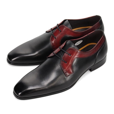 【大きいサイズ】モデロ MODELLO プレーントウ・ドレスシューズ　DMK7283 BLACK/BURGUNDY 28.0