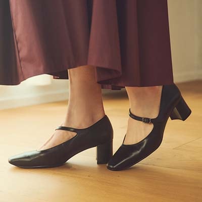 モデロ MODELLO 5.0ｃｍヒール ストラップパンプス  DML3602 BLACK 23.0