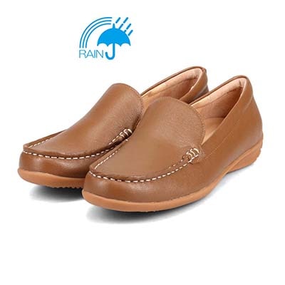 【撥水仕様】モデロ MODELLO スクエアトゥ モカシンシューズ  DML5500 BROWN 23.0