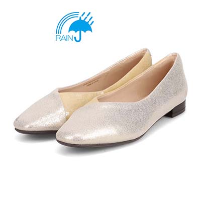 【撥水仕様】モデロ MODELLO 2.0cmヒール バレエシューズ  DML5501 GOLD/C 23.0