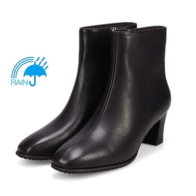 【撥水仕様】モデロ MODELLO 5.5cmヒール エレガンスショートブーツ  DML5502 BLACK 23.0