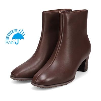 【撥水仕様】モデロ MODELLO 5.5cmヒール エレガンスショートブーツ  DML5502 D-BROWN 23.0