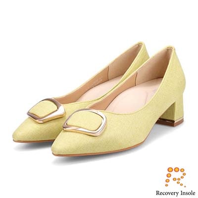モデロ MODELLO 「リカバリーインソール」搭載で指圧効果により血行を115％促進。Recoveryポインテッドパンプス　DML5505R L-GREEN-TX 23.0
