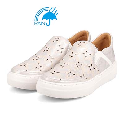 【撥水仕様】モデロ MODELLO スリッポンスニーカー　DML6050 SILVER 23.0