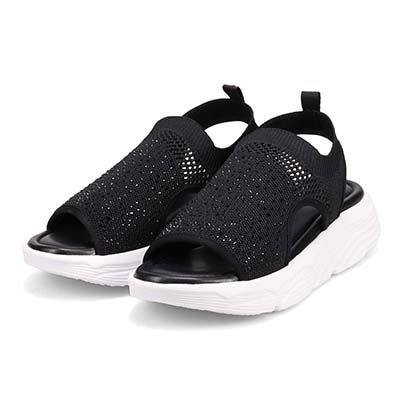 モデロ MODELLO ラインストーンが華やかなニットサンダル　DML6055 BLACK 23.0