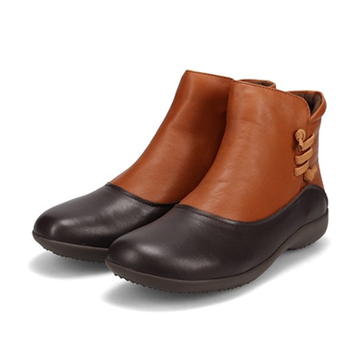 モデロ MODELLO やわらかな履き心地♪カジュアルスタイルにおすすめ！シューレースがアクセント♪オブリークタイプのショートブーツ DML7117 CAMEL/C 23.0