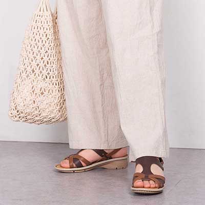 モデロ MODELLO クリーンナチュラル サンダル　DML7128 BROWN/C M　(23.0～23.5)