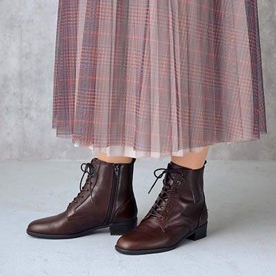  モデロ MODELLO 特許 metaインソール搭載 3.5cm 万能レースアップブーツ DML7151MT D-BROWN 23.0