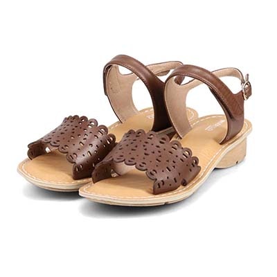 モデロ MODELLO カットワークサンダル　DML7155 BROWN M　(23.0～23.5)