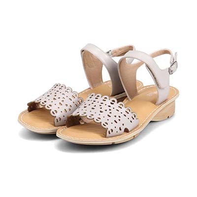 モデロ MODELLO カットワークサンダル　DML7155 GRAY M　(23.0～23.5)