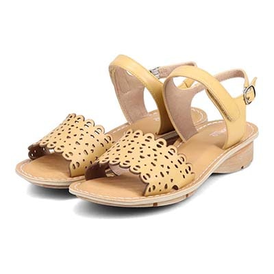 モデロ MODELLO カットワークサンダル　DML7155 MUSTARD M　(23.0～23.5)